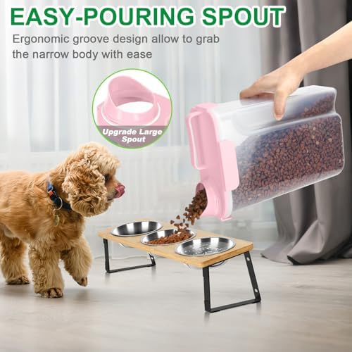 TBMax Cat Dog Food Container 5 to 7 lbs, Secondary Pet Food Storage Beyond a Large Dog Food Bin for Daily Use, Easy-Pouring Bird Seed Dispenser, Portable Travel Kibble Container for Outdoor Feeding