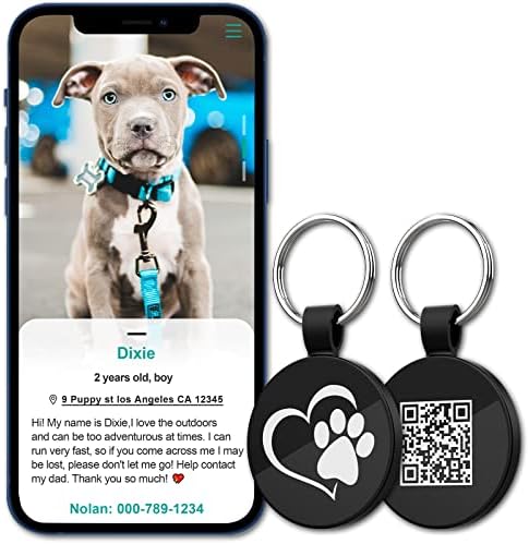 MYLUCKYTAG QR Code Dog Tags - Scan for Instant Pet Location Alert Email
