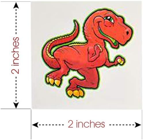 ArtCreativity Dinosaur Individual Temporary Tattoos for Kids, Bulk Pack of 144, Non-Toxic 2 Inch Pre-Cut Dino Tattoos, Dinosaur Birthday Party Favors and Goodie Bag Stuffers for Boys and Girls
