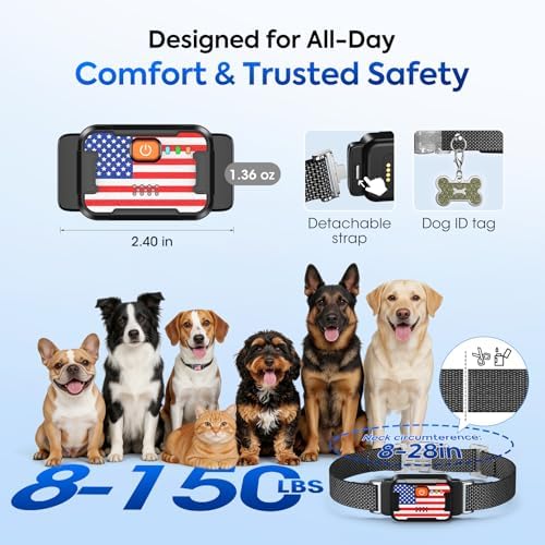 Smart Dog GPS Tracker, Complimentary 12-Month Subscription, Live Pet Tracker with Virtual Fence, Dog Tracker for Dogs with Health & Behavior Monitoring, Escape Alerts, with Virtual Fence, Black