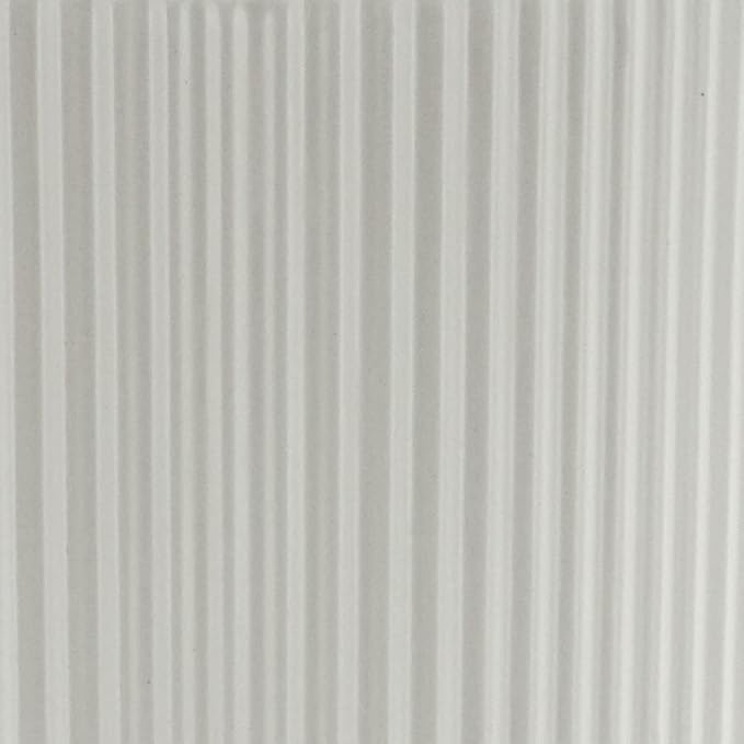 Amazon Basics Fluted Ceramic Planters for Indoor Outdoor Plants, Round Flower Pots with Drainage Hole, Set of 3, 6 inch, 8 inch, 10 inch, White