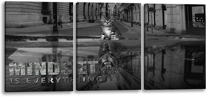 3 Panels Motivational Canvas Wall Art Inspirational Wall Art Entrepreneur Quotes Poster Print Artwork Painting Picture for Framed Home Decoration Living Room office bedroom 36''W x 16''H