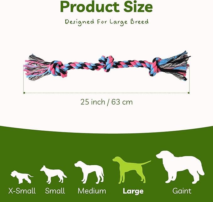 Dog Rope Toy for Large Dogs Heavy Duty Dog Chew Toys for Aggressive Chewers