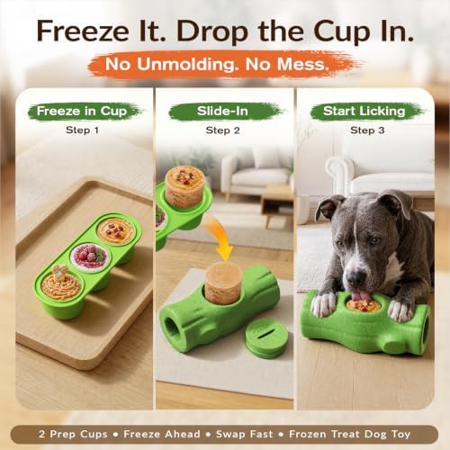 KADTC XL 3-in-1, Frozen Treat Dog Toy, Tough Chew Toy, Lick Bone for Dogs
