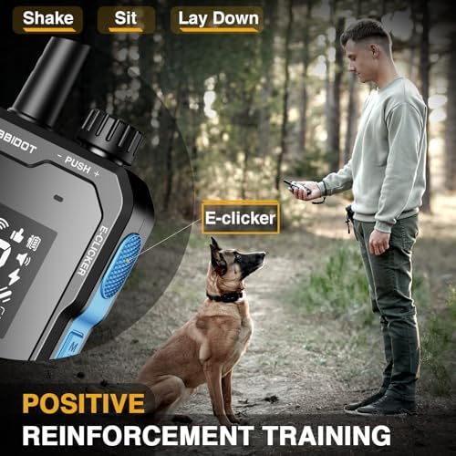ABBIDOT Shock Collar for Dogs (5-120 lbs)-4500 FT Dog Training Collar with Remote, IPX7 Waterproof with 6 Training Modes, Beep, Vibration, Safe Shock, Enhanced Night Light, Rechargeable E-Collar