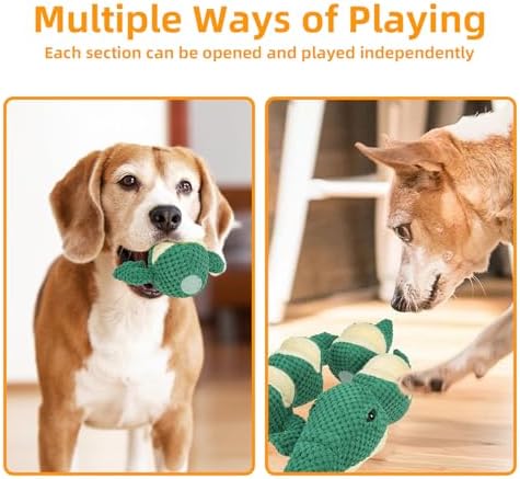 Mihachi Dog Enrichment Toys, Snuffle Toy for Small Medium Dogs, Detachable Dog Puzzles Squeaky Sniffle Interactive Toy for Foraging Training, Boredom and Mental Stimulation, Green Crocodile