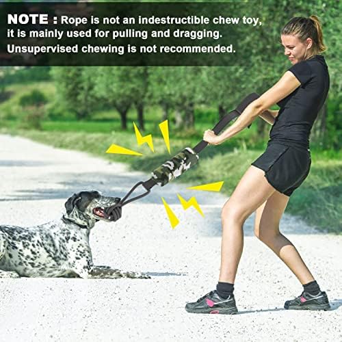 Interactive Dog Tug Toy,Indestructible Dog Toys for Aggressive Chewers,Tough Squeaky Dog Rope Toys for Training,Tug of War Dog Toy Balls for Medium & Large Dogs