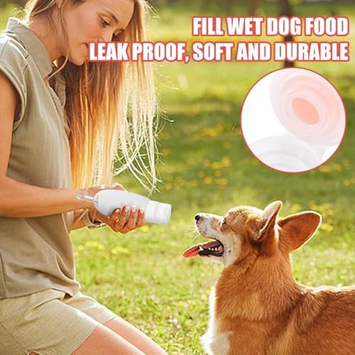Refillable Silicone Travel Bottle for Dog 3oz (90ml) | Small Refillable Squeeze Bottles with Carabiner | Food-Safe Material