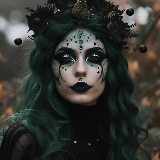 Face and Body Paint Dark Green(30gm)Non-Toxic High-Quality Paint for Children and Adults Halloween Makeup, Costumes, Festivals