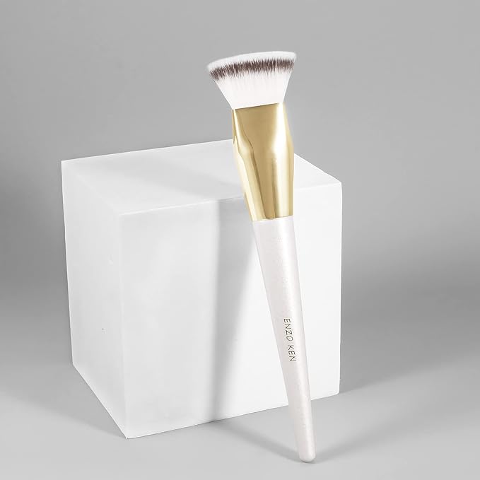 Square Foundation Brush for Liquid Makeup, Flat Foundation Brush, Flat Top Liquid Foundation Brushes, Flat Makeup Brush, Liquid Foundation Makeup Brush, Cream Contour Brush for Cream Makeup.