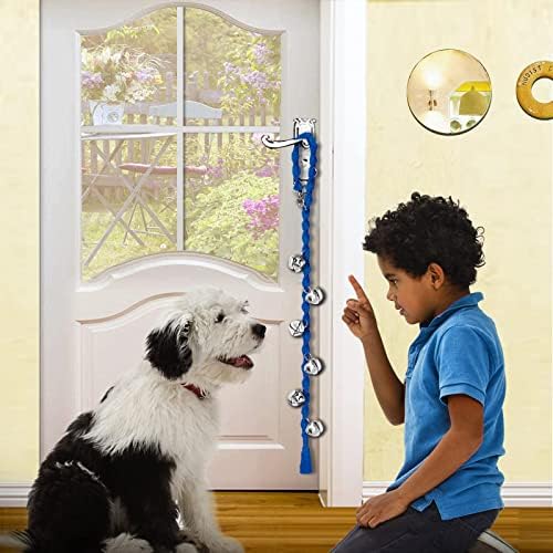 Dog Bells to Go Outside, Potty Training Bell, Handmade, Adjustable | Handmade with Premium Yarn, Twisted Style, Clear Jingle, Dog Potty Bell, Dog Door Bell.