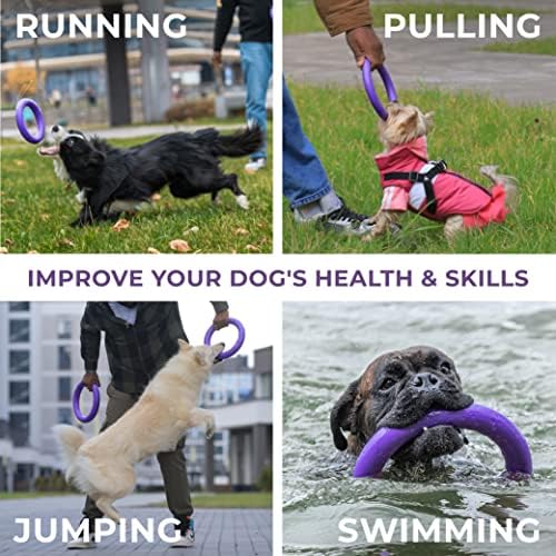COLLAR Puller Dog Toy Ring for Small Medium Large Dogs Fetch Floating Disc