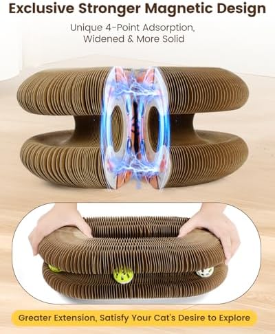 2PCS Kitty Kurls Cat Scratcher Toy, Magic Organ Cardboard Cat Toy, S