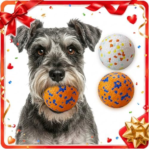 Dog Ball Toys Dog Tennis Ball for Aggressive Chewers Indestructible Bouncy Lightweight Water Toy Fetch Ball for Large Medium and Small Dog