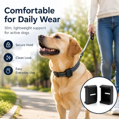 Adapter Compatible with fi Series 3/3+ Dog Collar, Smart Tracker Collar Holder with Secure Fit, Low Profile GPS Tracker Attachment for Everyday Walking Hiking Training
