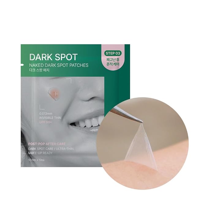 FRANZ Invisible Dark Spot Pimple Patches for Acne Marks, Thin Makeup-Friendly Pimple Spot Treatment with UV Protection - 12 Patches