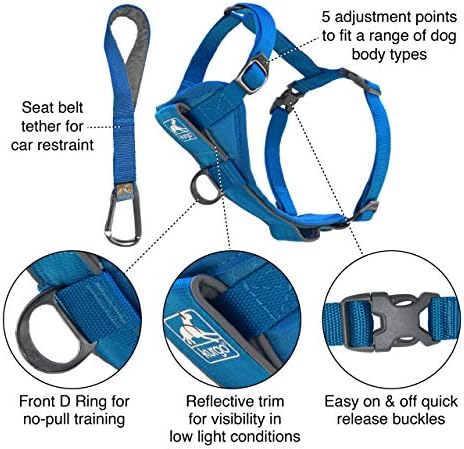 Kurgo Tru-Fit Smart Harness, Blue, Extra Small
