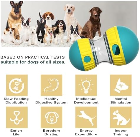 Dog Puzzle Toy Adjustable Treat Dispensing Ball Fun Slow Feeder