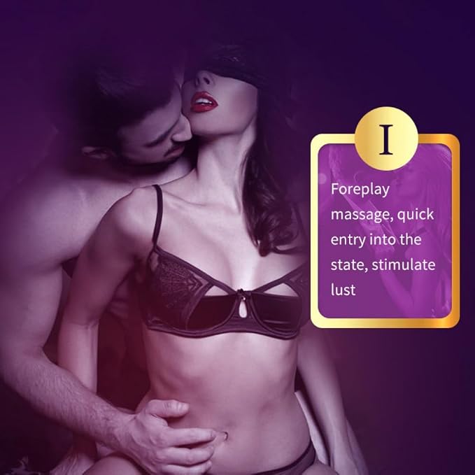Sensual Massage Oil for Couples - Him/Her Pheromones Romantic Lover Spa, Sex Oils for Couples Pleasure, Sex Massage Oil for Lovers Full Body