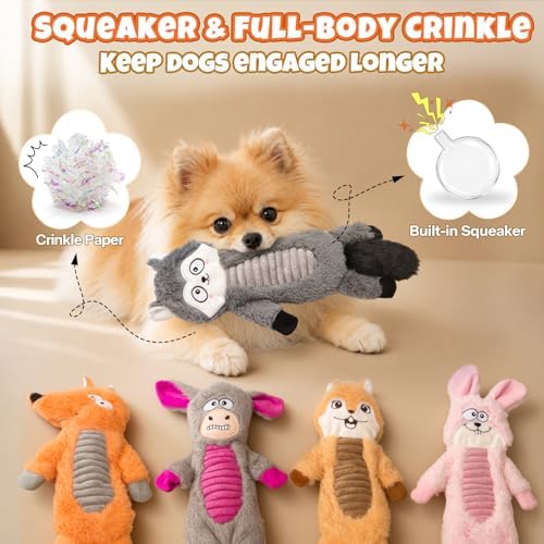 No Stuffing Dog Squeaky Toys Dogs Love These!