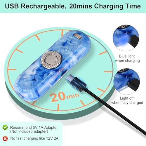 TBTeek Cat Toy, Finger Rotatable, 3 Modes, 5 Fun Patterns | Rechargeable, Portable Dog Cat Toy for Indoor Cats Chasing Exercise