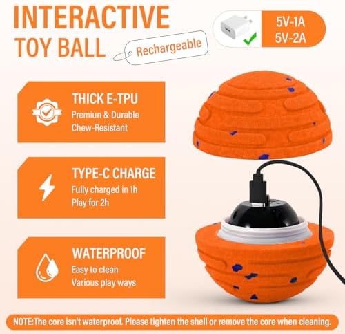 Smart Interactive Dog Ball with Remote Control for Medium Large Dogs