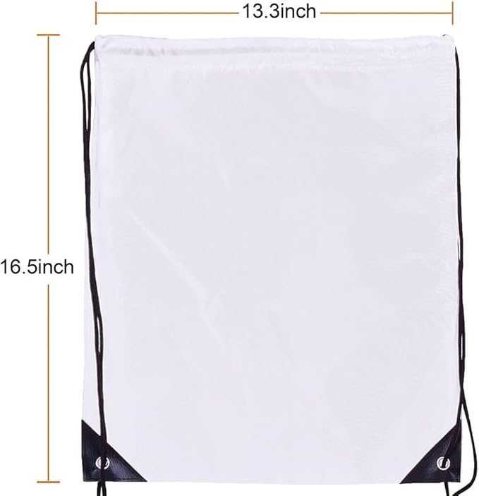 Drawstring Backpack Bulk 20 packs Draw String Backpack Bags DIY Gym Sports trip Traveling Yoga ride Pedestrianism Cinch Bag Sackpack Drawstring (white)