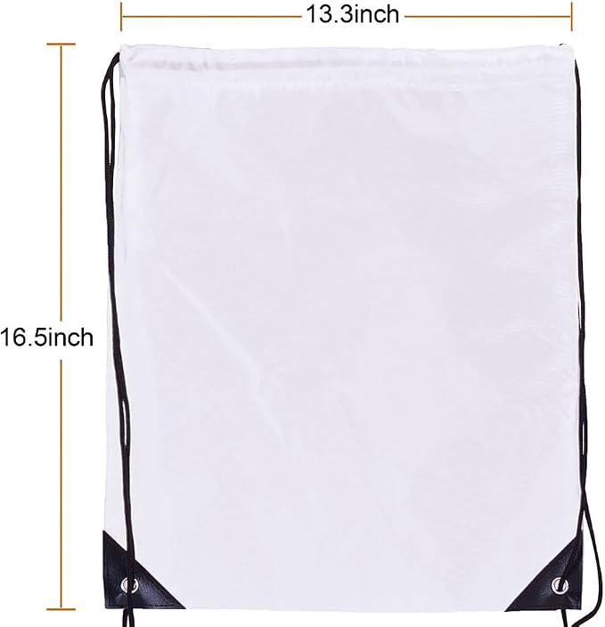 Drawstring Backpack Bulk 30 Packs Draw String Bags for DIY Gym Sports Traveling Trip Pedestrianism Yoga Cinch Bag Sackpack Drawstring (white)