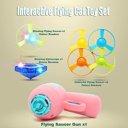 Cat Fetch Toy Launcher with Propellers, Interactive for Indoor Cats