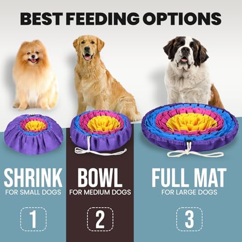 PET ARENA Snuffle Mat Dog Puzzle Feeder for Slow Eating & Brain Training