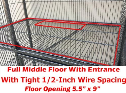 Two Full Story Deluxe Double Unit Critter Home Cage Double Durable Front Doors Safety Lock Tight 1/2-inch Wire Spacing for Feisty Ferret Hammock Chinchilla Cat Rat Gerbil Sugar Glider On Wheels