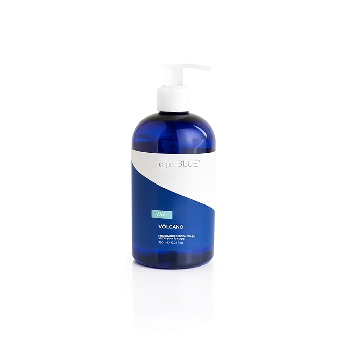 Capri Blue Body Wash - Citrus and Sugar Scented Liquid Moisturizing Body Wash - Luxury Moisturizing Liquid Soap for Shower - Sulfate, Cruelty-Free Vegan (Volcano, 12 oz)
