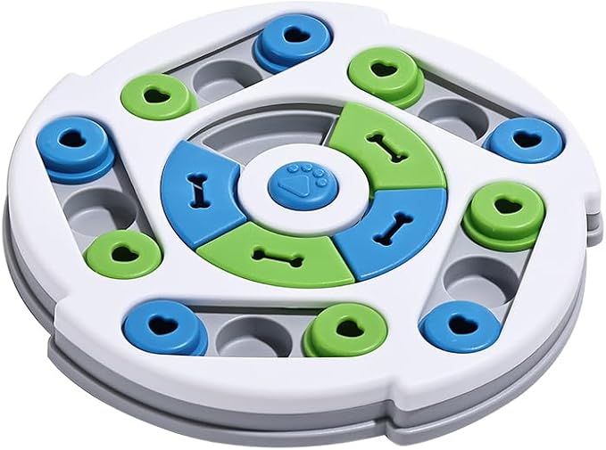 LOS ANDES Dog Puzzle Toy, Interactive Treat Dispensing Slow Feeder Enrichment Game for Small Medium Puppies