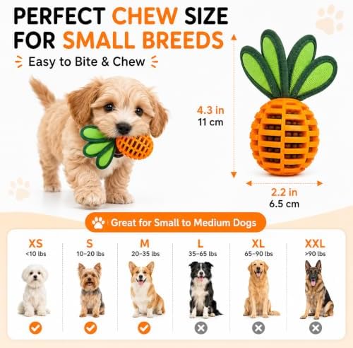 Dog Treat Dispensing Puzzle Toy with Squeaker – Interactive Chew Ball for Small & Medium Dogs, Mental Stimulation & Anxiety Relief (2)