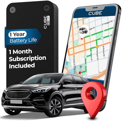 Cube Pro Real-Time GPS Tracker for Cars & Trucks w/ 4G LTE & 1 Year Battery | IP67 Waterproof Hidden Magnetic Tracking Device for Cars, Fleets, Trailers - Pinpoint Accuracy w/ Smart Alerts & Geo-Fencing
