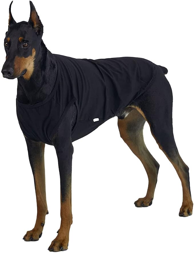 Dog Sleeveless Tank Top Cotton Shirts for Dogs Plain Sleeveless T-Shirts Soft Breathable Cool Dog Shirt pet Clothes (3X-Large, Black)
