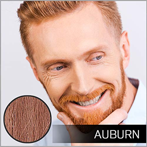 VOLT Grooming Temporary Instant Beard Color Single Pack - Quick Drying Plant Based Hypoallergenic Brush on Color for Beards, Mustaches, and Eyebrows - 0.35 Fl Oz (10 ml), Auburn (Red)