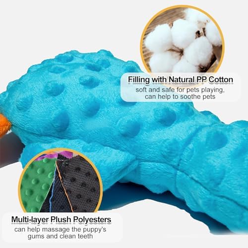 Squeaky Dog Toys, 2-Pack Plush Squeaky Dog Toy Duck