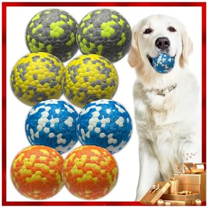 Mankoda Dog Balls, 2.5" Indestructible Tennis Balls for Aggressive Chewers