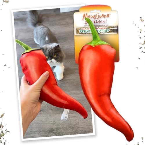 Meowijuana Chili Pepper Kicker Cat Toy and Blend Bundle | High Potency