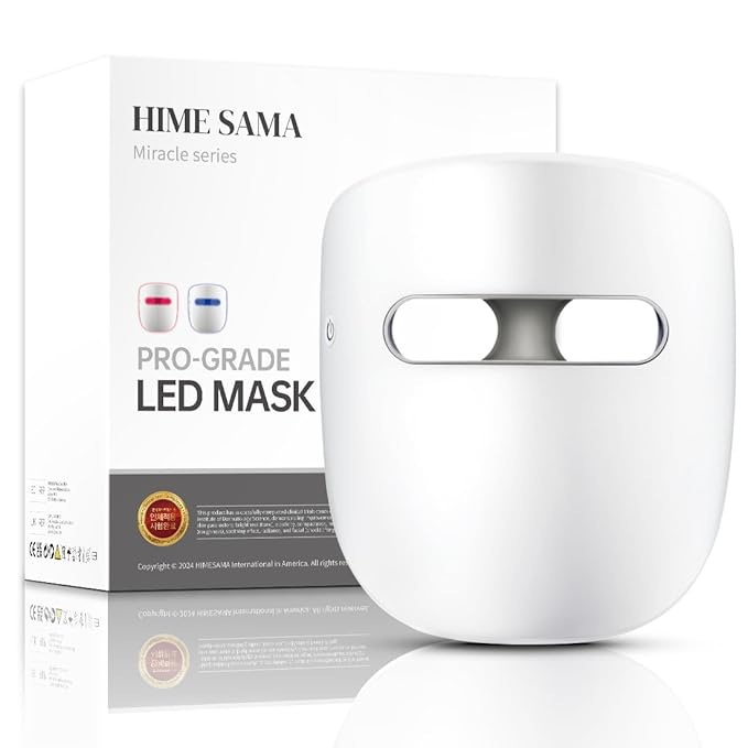 Led Face Mask, Red Light Mask for Face, Infrared, Red & Blue Light Mask for Skin Care, Wrinkle Reduction, Wireless Face Mask. (Miracle STAR RB-010)