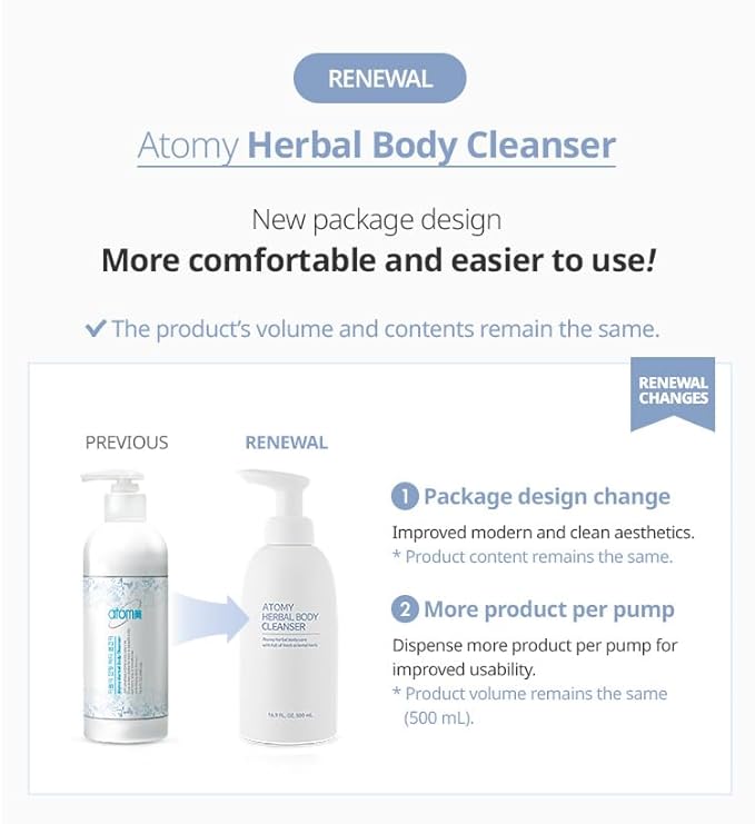 Atomy Herbal Body Cleanser Herbal Body Care with Full of Fresh Oriental Herb - 16.9 Fl Oz