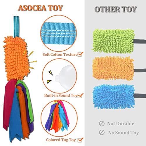 ASOCEA Flirt Pole with Tug Toy for Small Medium Large Dogs Outdoor Training