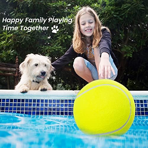 9.5" Large Dog Tennis Balls, 2 Pack Interactive Fetch Toy Ball