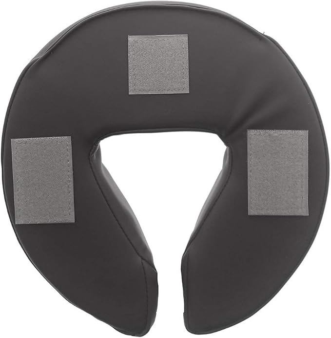 Royal Massage Universal Memory Foam Face Cradle Cushion for Massage Tables – Ergonomic U-Shaped Headrest Pillow with Soft, Easy-Clean PU Leather – Spa & Salon Replacement (Black)