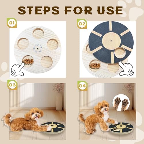 Dog Nail Scratch Pad with Treat Box, Upgraded Rotating Dog Nail Scratch Board with Adjustable Resistance, Interactive Dog Nail File Toy for Paw Scratch Training, Nail Trimmer Alternative