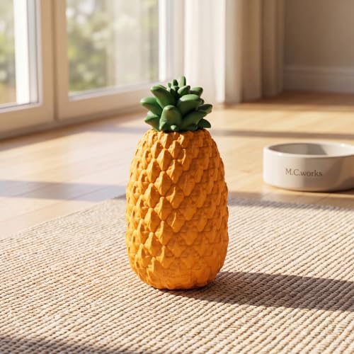 M.C.works Freezable Pineapple Aggressive Chewers Toy - Treat Dispenser