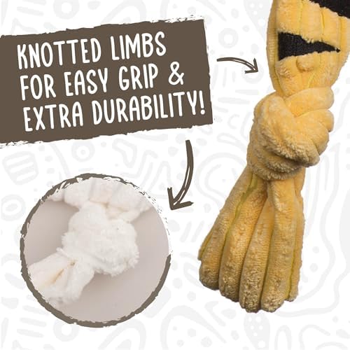HuggleHounds Flatties - Dog Plush Toys to Keep Them Busy, Squeaky Crinkle Pet Toy for Small, Medium, & Large Dogs, Durable Stuffed Animal Toy, Bunny, Cow, & Pig - 3-Pack Barnyard HuggleFlatties, Small
