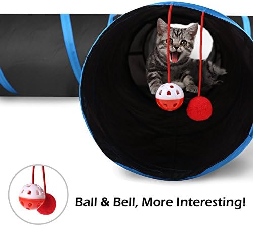 Pawaboo Cat Tunnel Tube 4 Way, 25x53cm, Blue