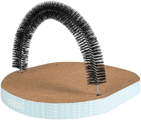 Catstages Scratch & Groom 3-in-1 Cat Scratcher, Brush, and Lounger, 18"